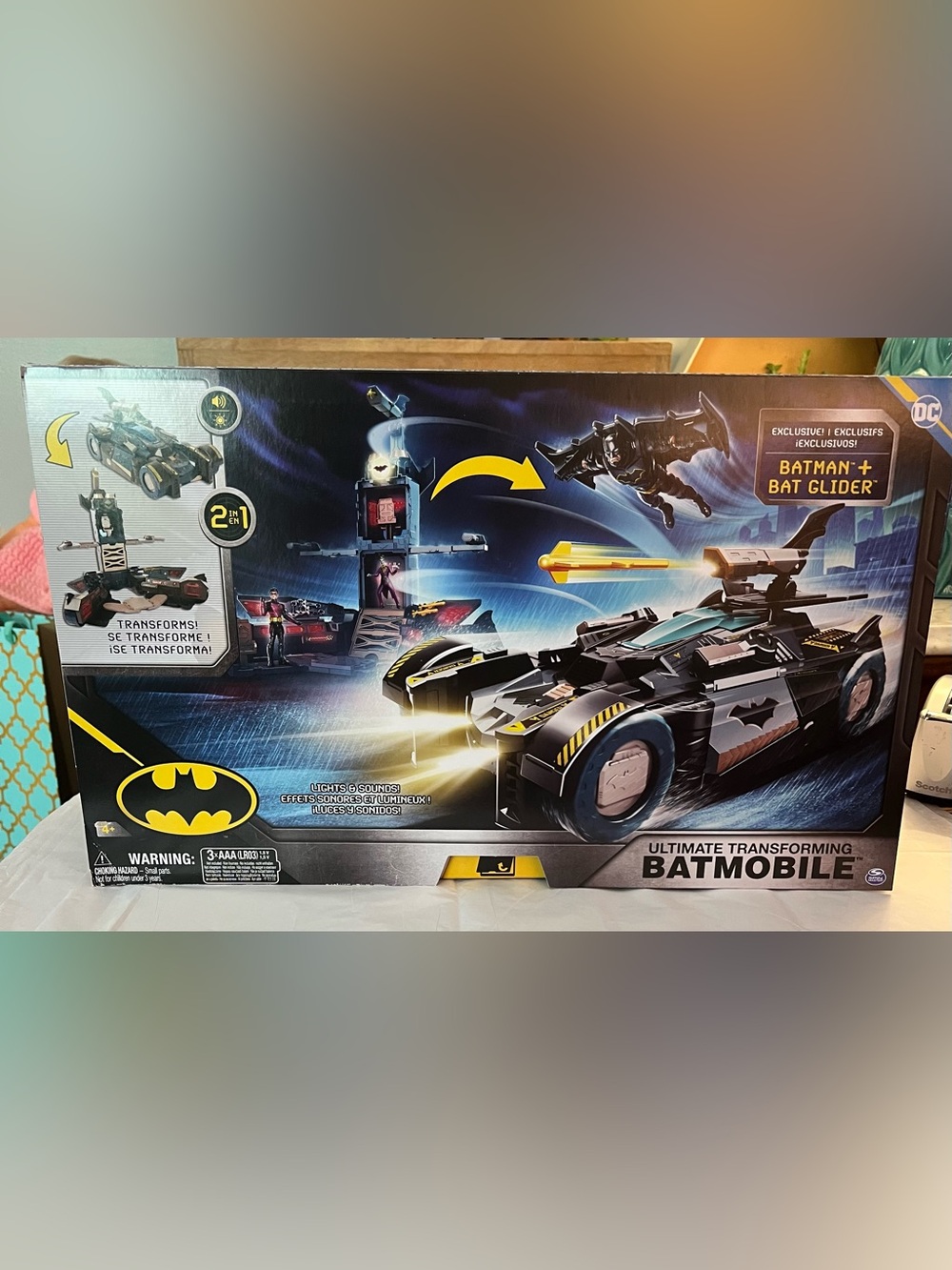 NWT! DC Ultimate Transforming Batmobile – Black and Yellow